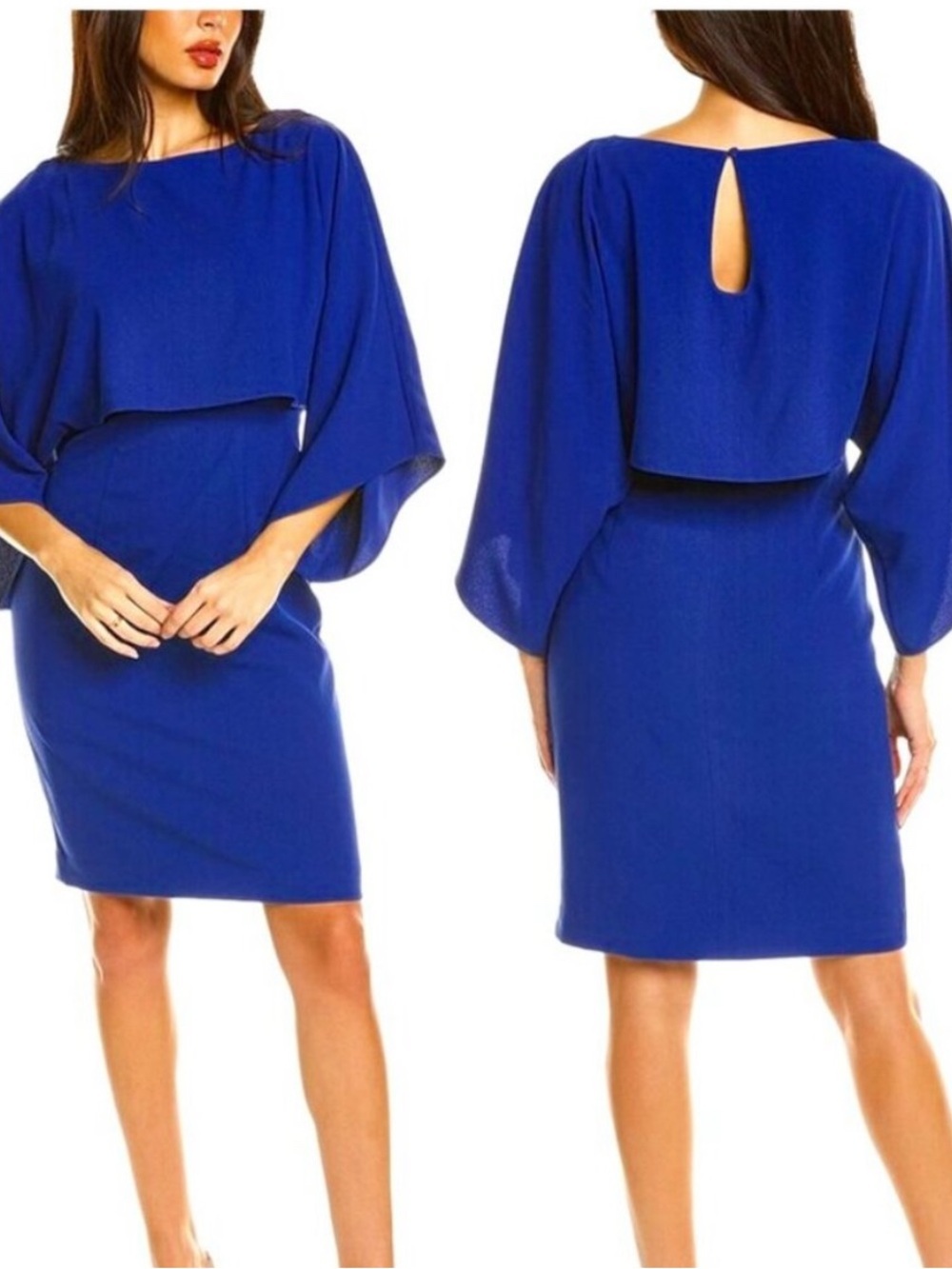 Trina Turk Cobalt Blue Dolman Sleeve Sheath Dress